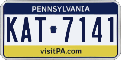 PA license plate KAT7141