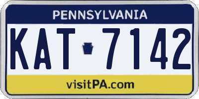 PA license plate KAT7142