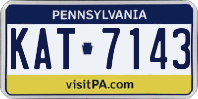 PA license plate KAT7143