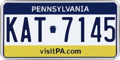 PA license plate KAT7145