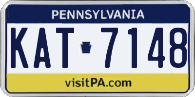 PA license plate KAT7148