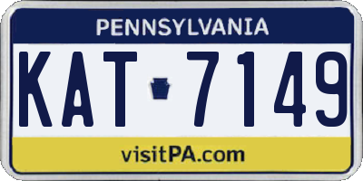 PA license plate KAT7149