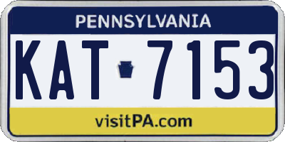 PA license plate KAT7153