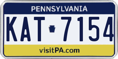 PA license plate KAT7154