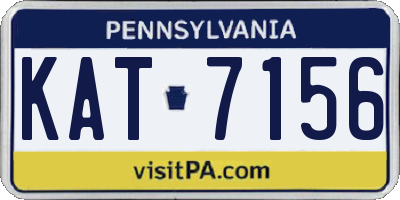 PA license plate KAT7156