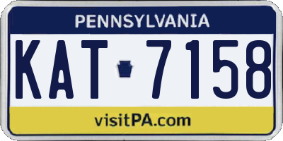 PA license plate KAT7158