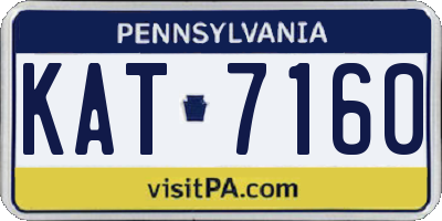 PA license plate KAT7160