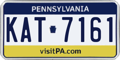 PA license plate KAT7161