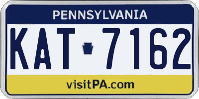 PA license plate KAT7162