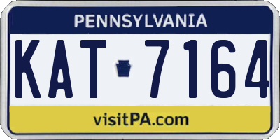 PA license plate KAT7164