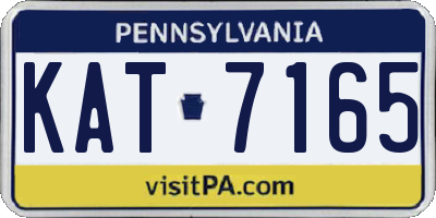 PA license plate KAT7165
