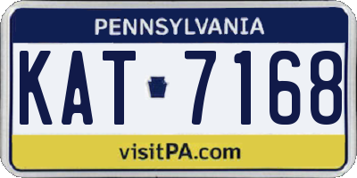 PA license plate KAT7168