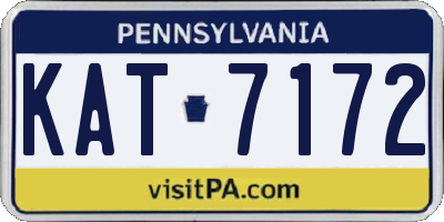 PA license plate KAT7172