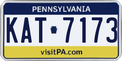 PA license plate KAT7173