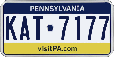 PA license plate KAT7177