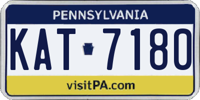 PA license plate KAT7180