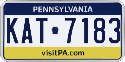 PA license plate KAT7183