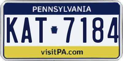 PA license plate KAT7184