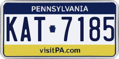 PA license plate KAT7185