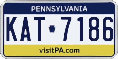 PA license plate KAT7186