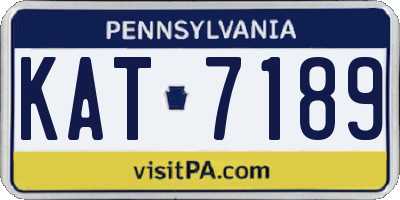 PA license plate KAT7189