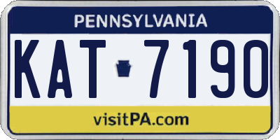 PA license plate KAT7190