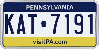 PA license plate KAT7191