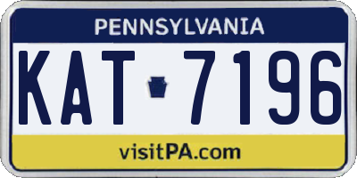 PA license plate KAT7196