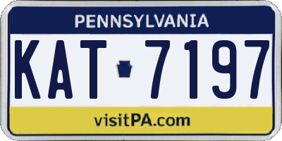 PA license plate KAT7197