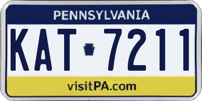 PA license plate KAT7211
