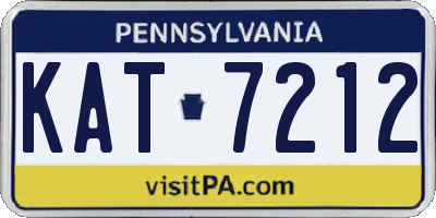PA license plate KAT7212