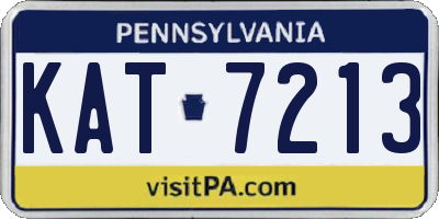 PA license plate KAT7213