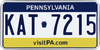 PA license plate KAT7215