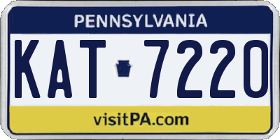 PA license plate KAT7220