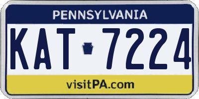 PA license plate KAT7224