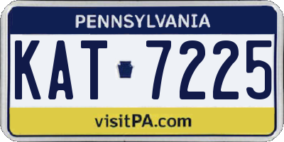 PA license plate KAT7225