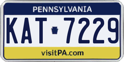 PA license plate KAT7229