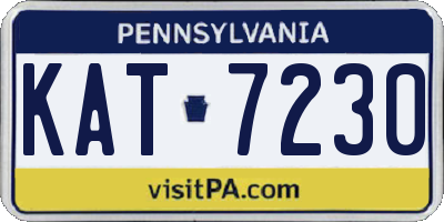 PA license plate KAT7230