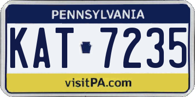 PA license plate KAT7235