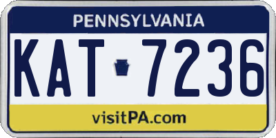 PA license plate KAT7236