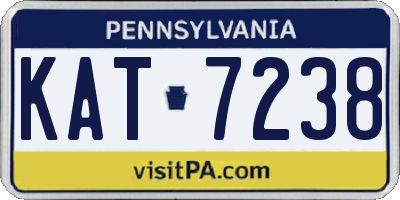 PA license plate KAT7238