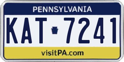 PA license plate KAT7241