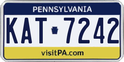 PA license plate KAT7242