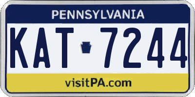 PA license plate KAT7244