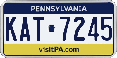 PA license plate KAT7245