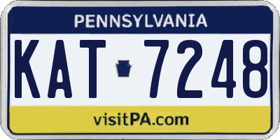 PA license plate KAT7248
