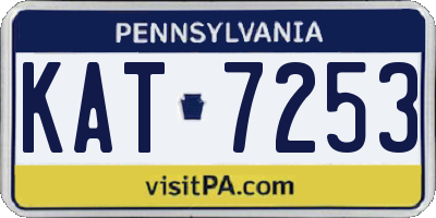 PA license plate KAT7253