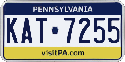 PA license plate KAT7255
