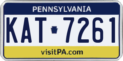 PA license plate KAT7261