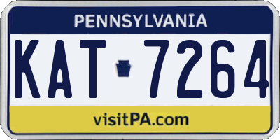 PA license plate KAT7264